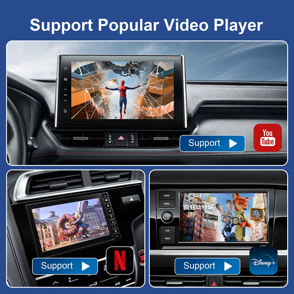 Smart CarPlay AI Box – Android 13 TV Power in Your Car!