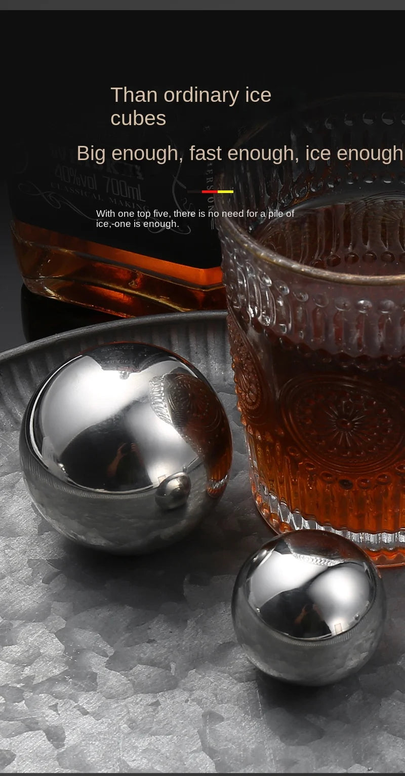 Stainless Steel Round Whiskey Stones Set