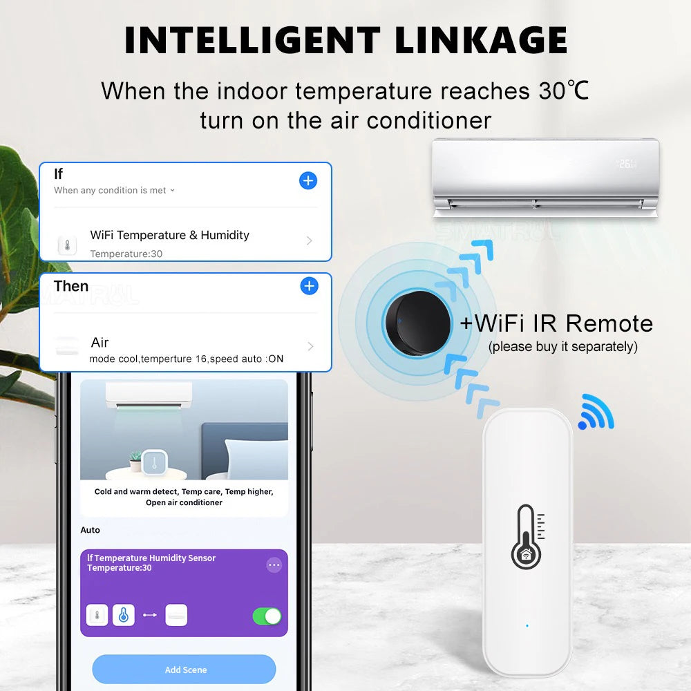 Tuya WiFi Temperature Humidity Sensor Smart