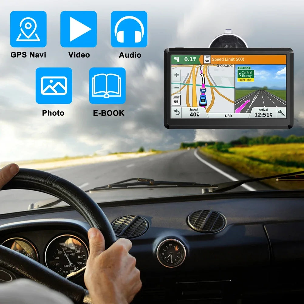 7" GPS Car Navigation – Universal Touchscreen Sat Nav