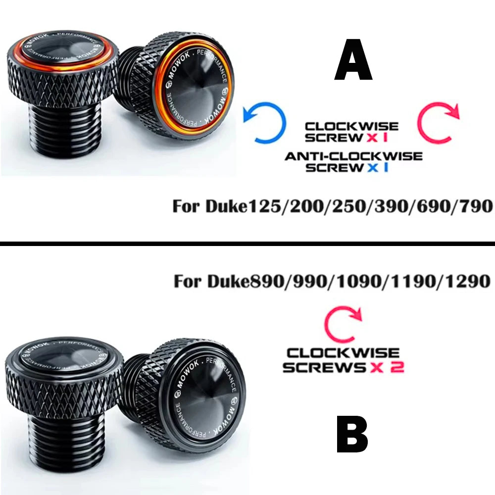 Mirror Hole Plugs M10*1.25 For KTM Duke