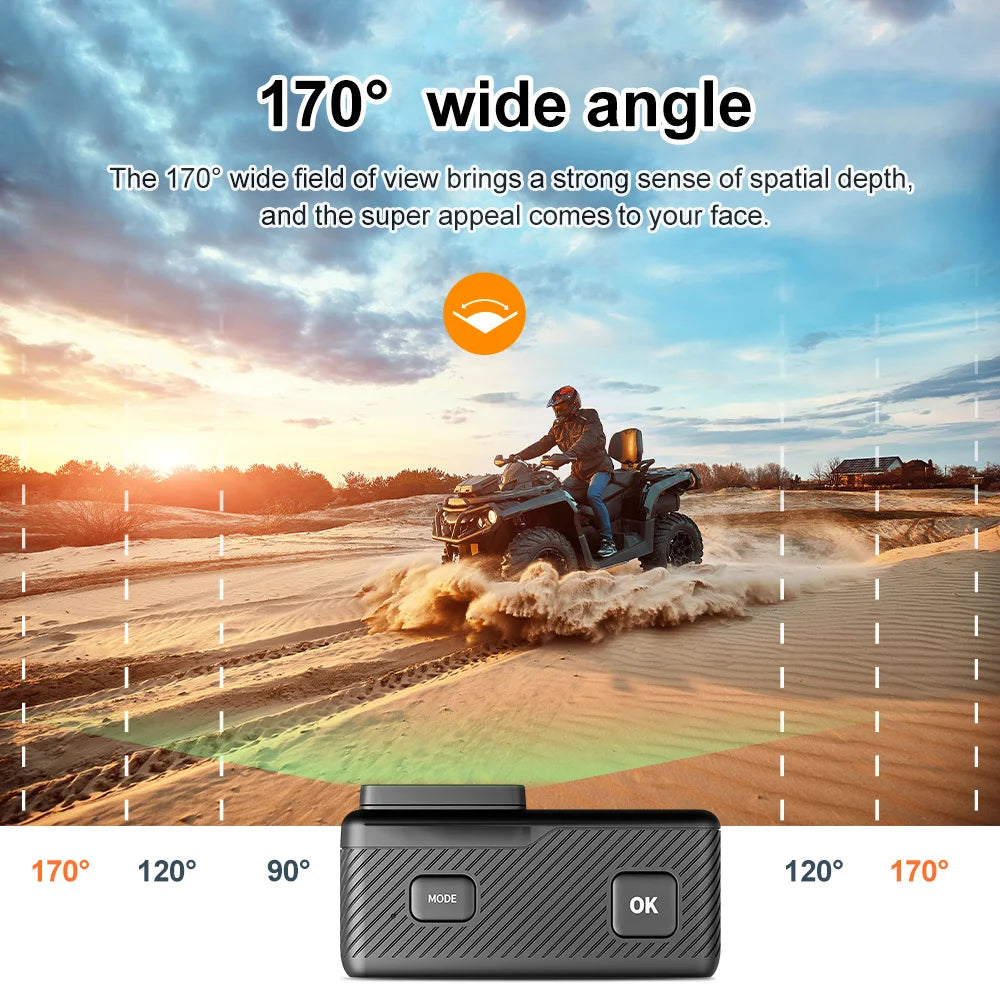 Shoot in ultra clarity with this 5K dual-screen action camera!