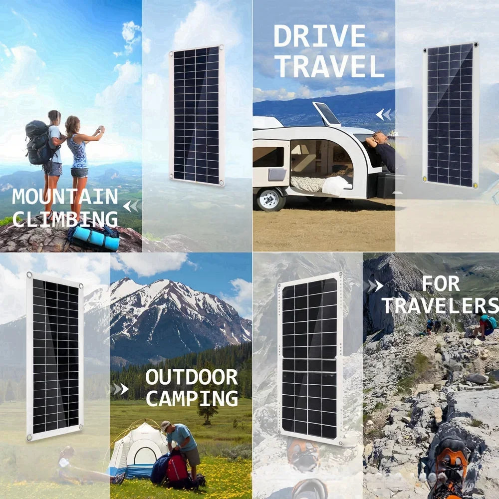 12V Solar Panel Kit with 10A-100A Controller for Outdoor Use