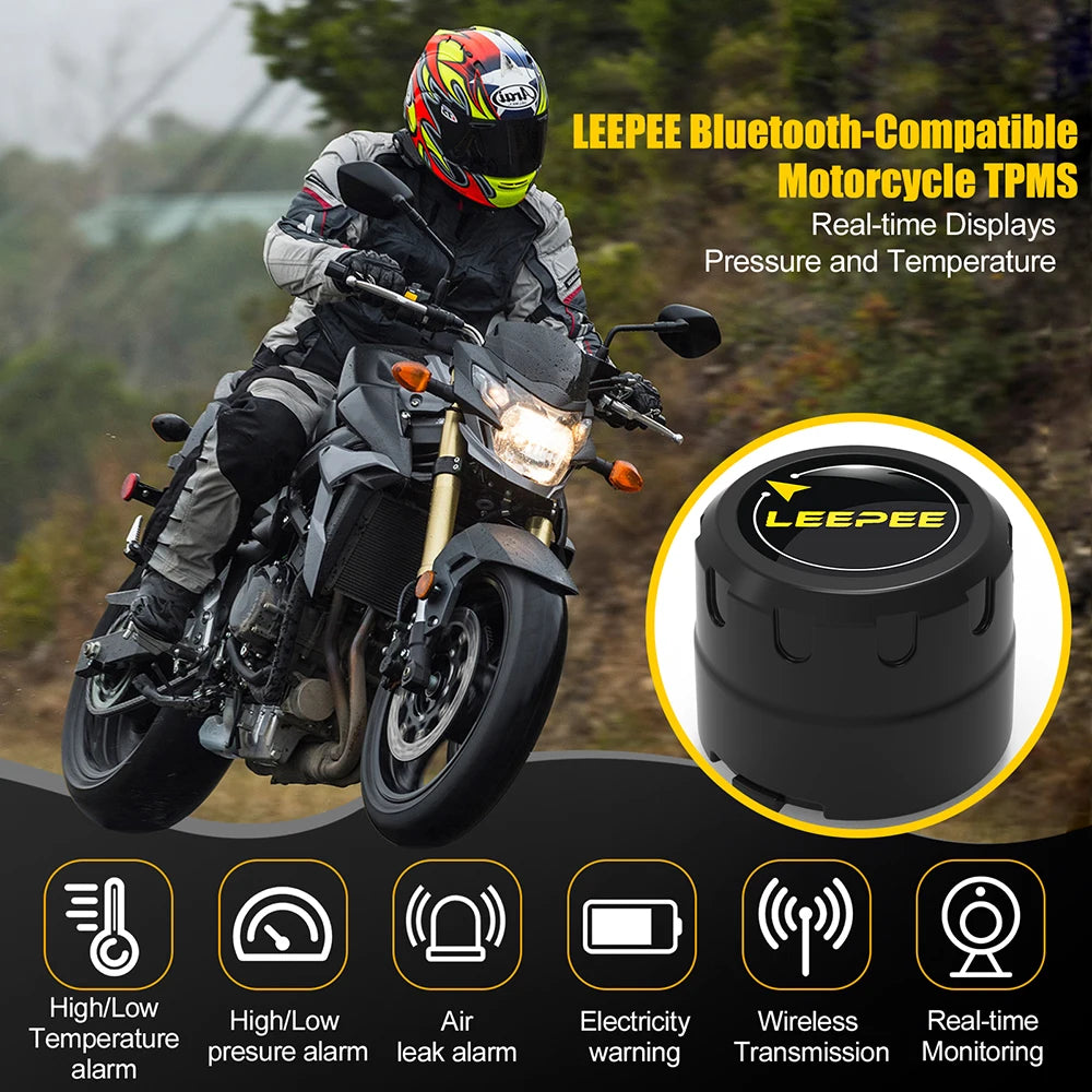 Motorcycle Bluetooth TPMS Tire Pressure Monitor