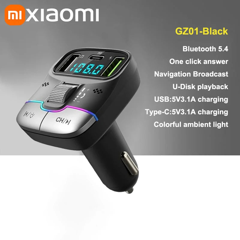 Xiaomi Bluetooth 5.4 FM Transmitter Car Adapter