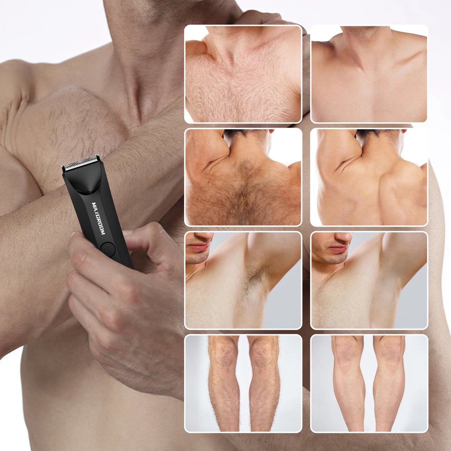 MAXGROOM Men's Body & Groin Hair Trimmer