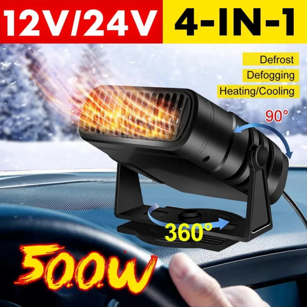 12V/24V Portable Car Heater Defroster Fan