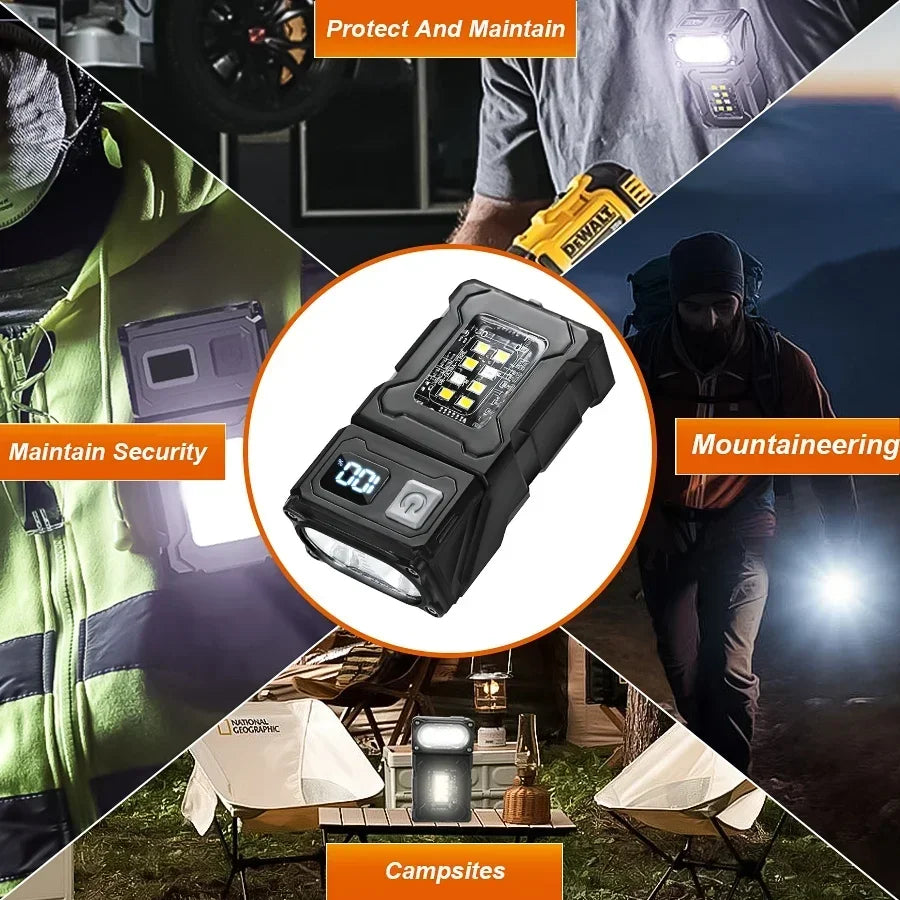 Mini LED Flashlight 1500LM USB Rechargeable Torch