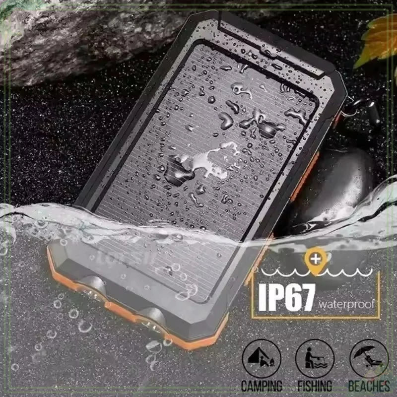 Solar Power Bank 20000mAh with LED Light