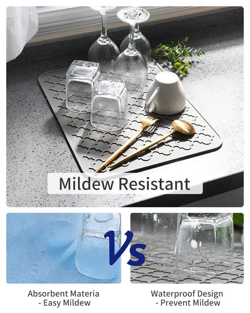 Silicone Drying Mat Non-Slip Heat Resistant Kitchen