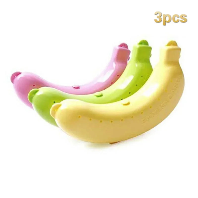 3pcs Banana Saver Case for Travel & Lunch