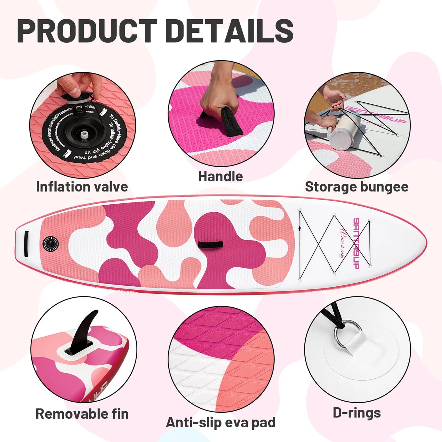 Inflatable Stand Up Paddle Board 320×81×15cm Set