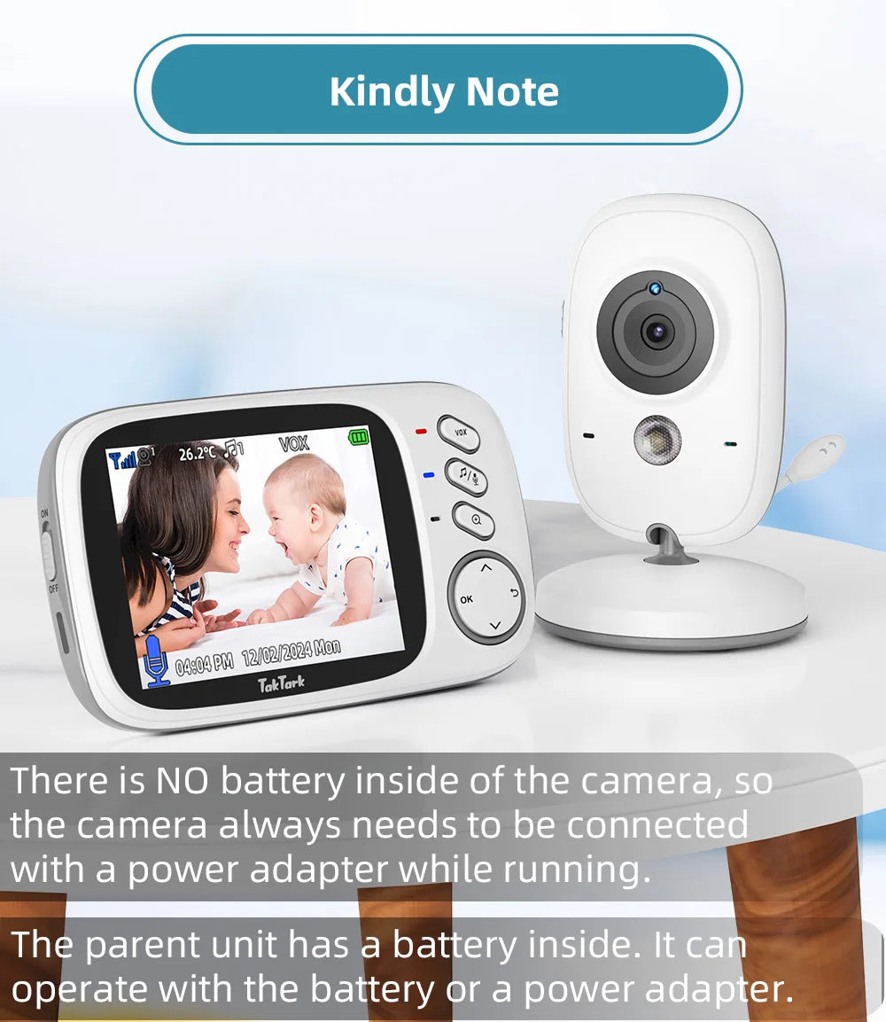 TakTark 3.2" Wireless Video Baby Monitor