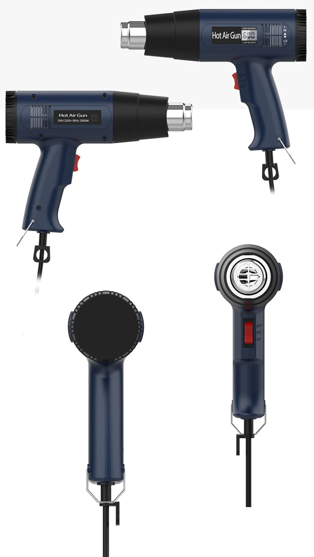 2000W Industrial Electric Hot Air Gun Digital
