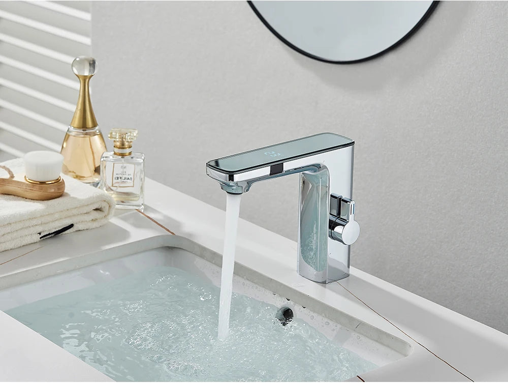 Smart Touchless Basin Faucet with Digital Display