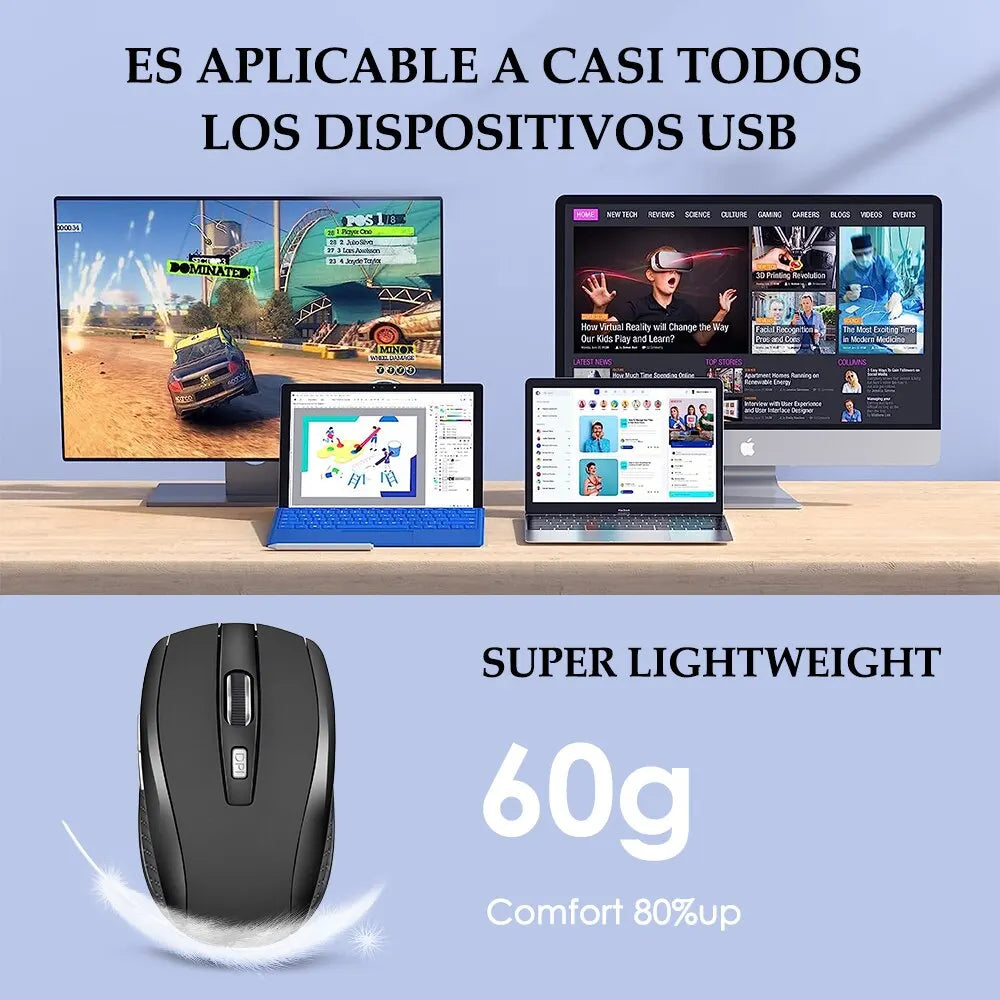 Wireless Silent Mouse – Smooth, Quiet, Portable Performance!