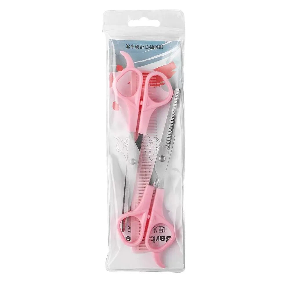 3PCS Professional Haircutting Scissors Set – Thin & Flat Trimmers