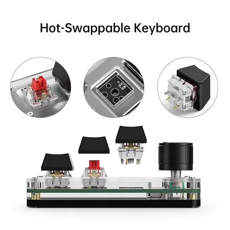 RGB Macropad – Mini Mechanical Keyboard with Knob