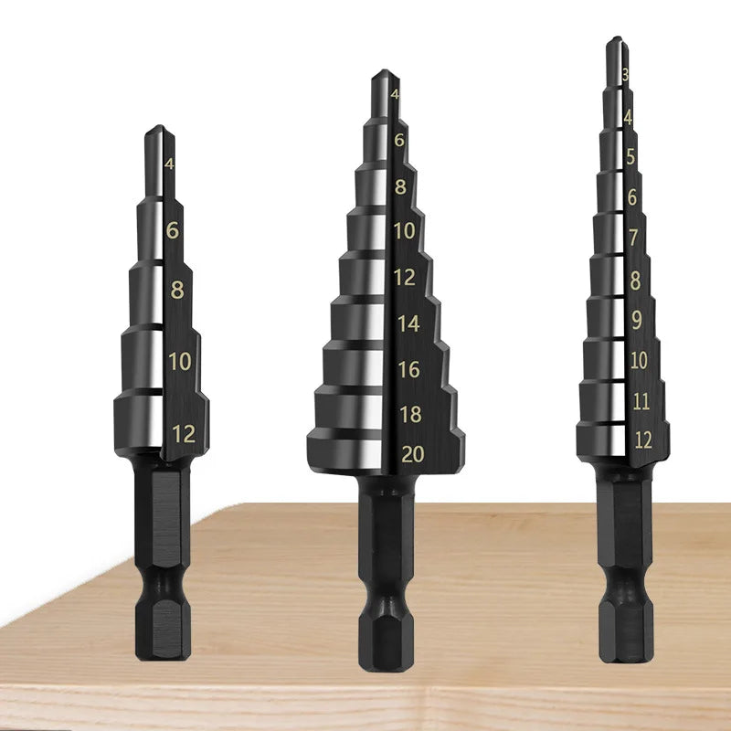 Hexagonal shank straight groove.