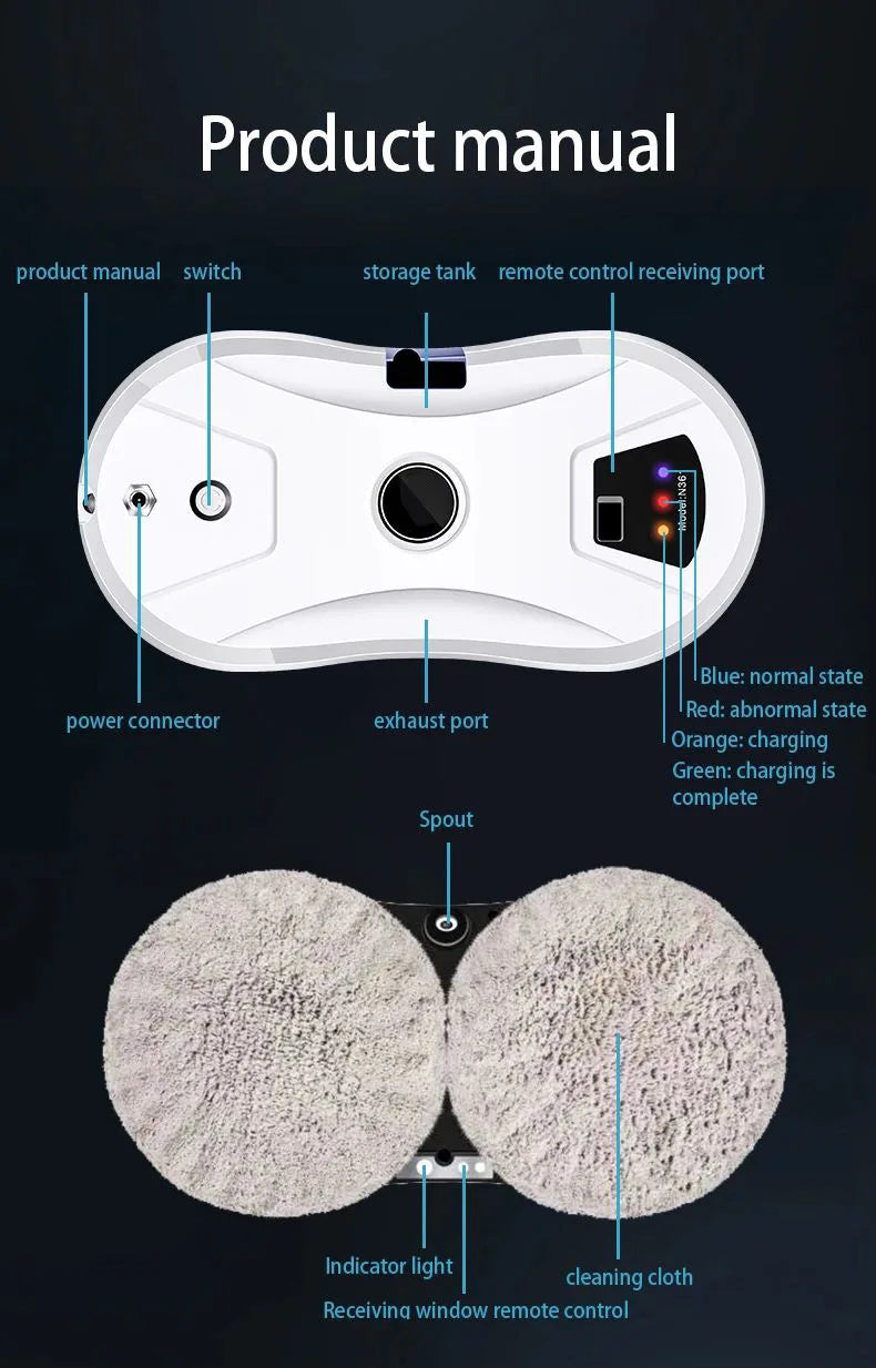 Smart Window Cleaning Robot with Auto Spray