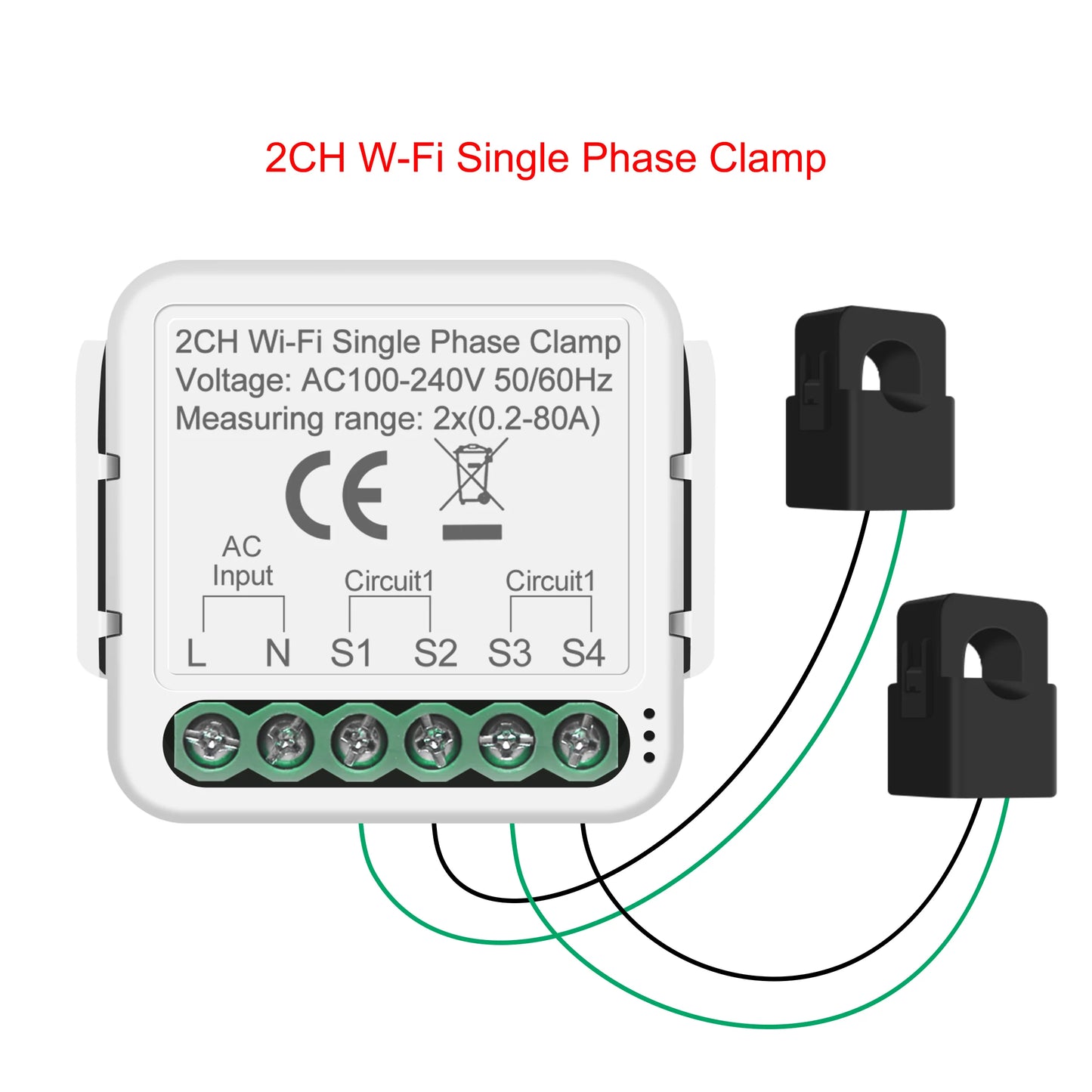 Smart WiFi Power Meter Clamp – Solar Ready