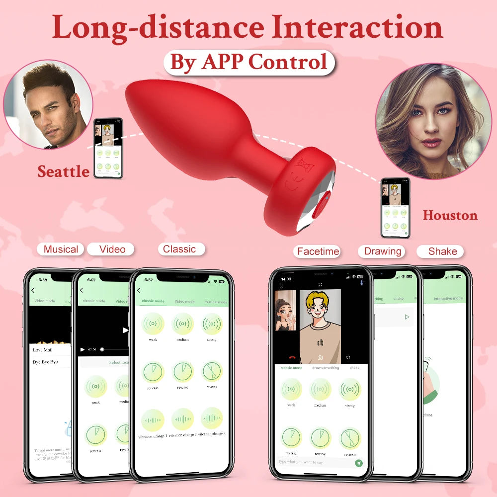 Bluetooth Remote Anal Vibrator with APP