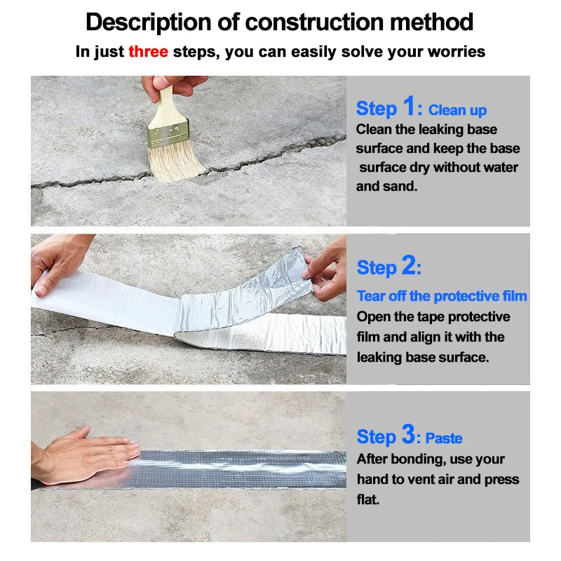 Professional Waterproof Butyl Rubber Tape External Aluminium - Clickilix