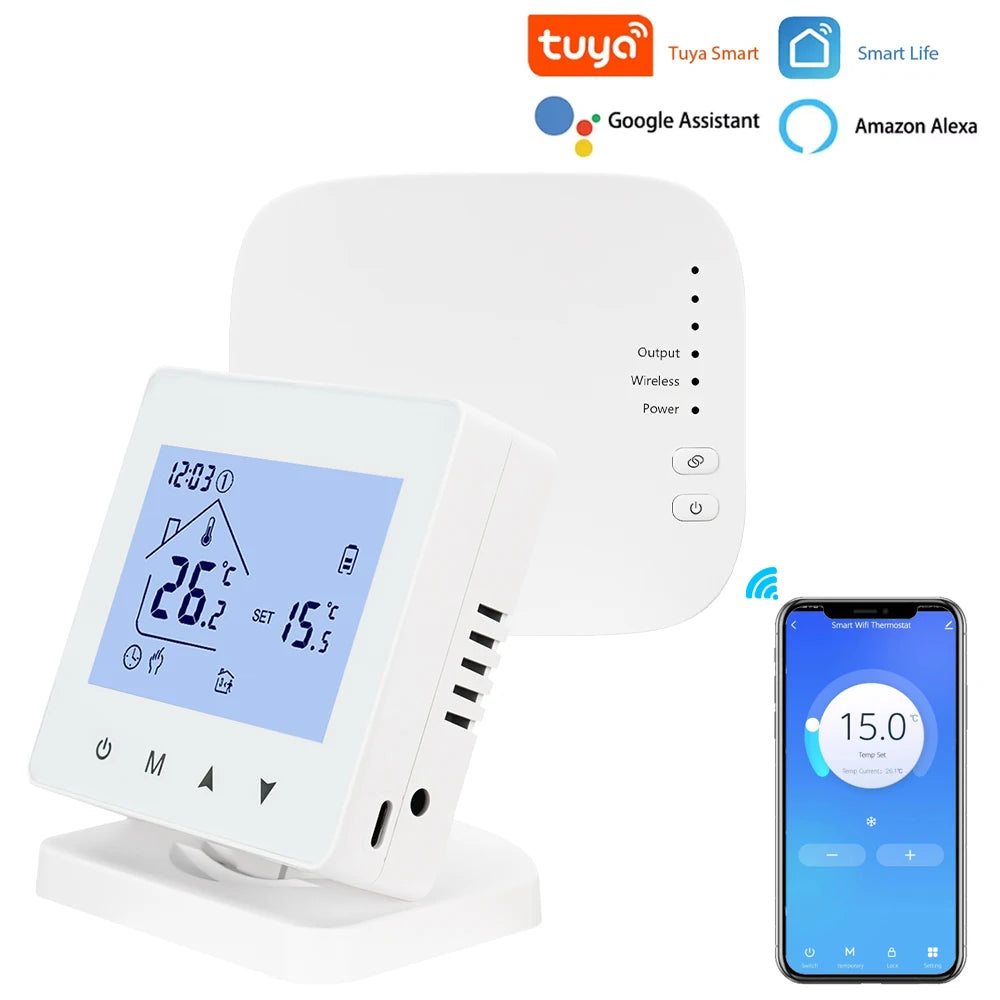 Smart RF Wireless Room Thermostat with WiFi Control