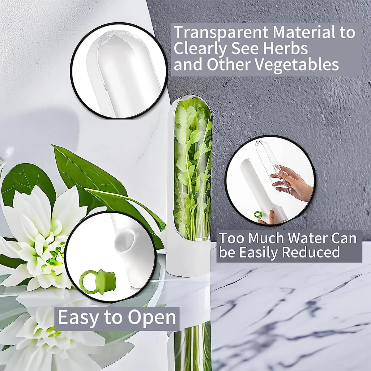 Herb Saver Container for Fresh Storage
