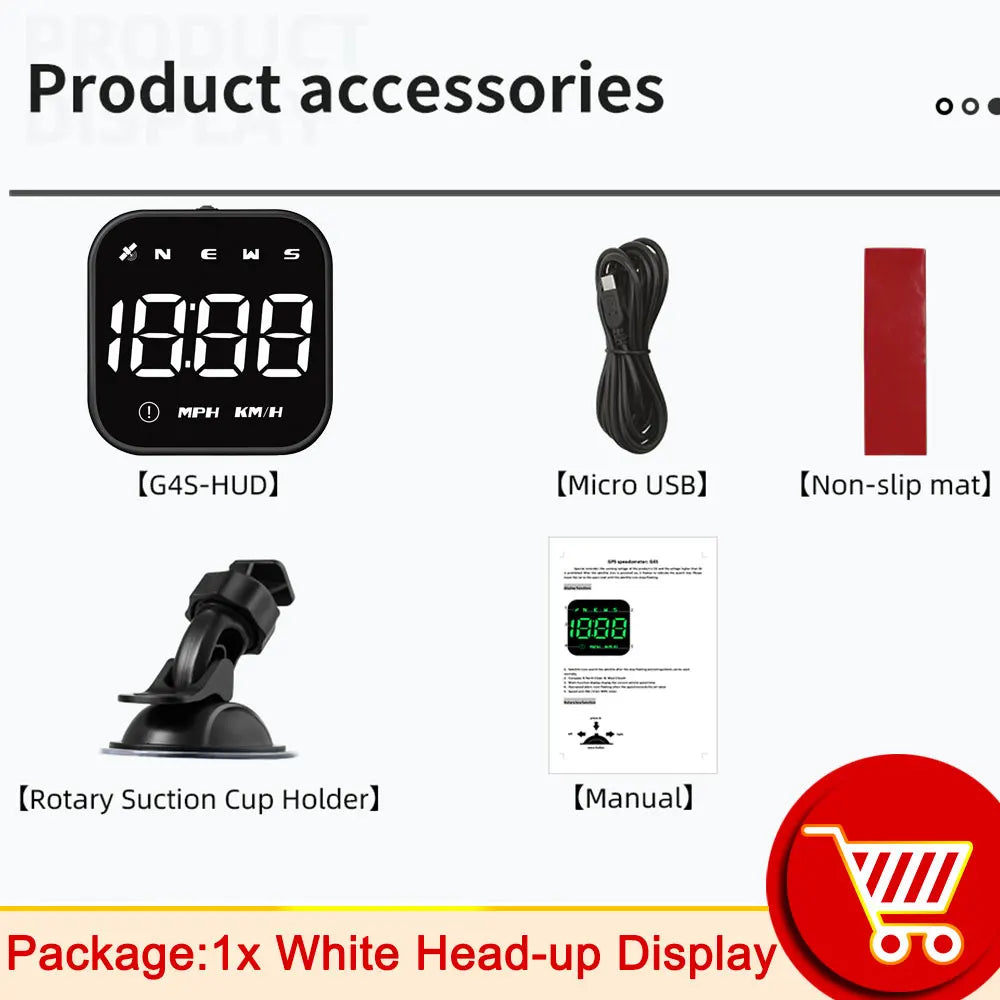 G4S HUD Smart GPS Speedometer – All-in-One Display