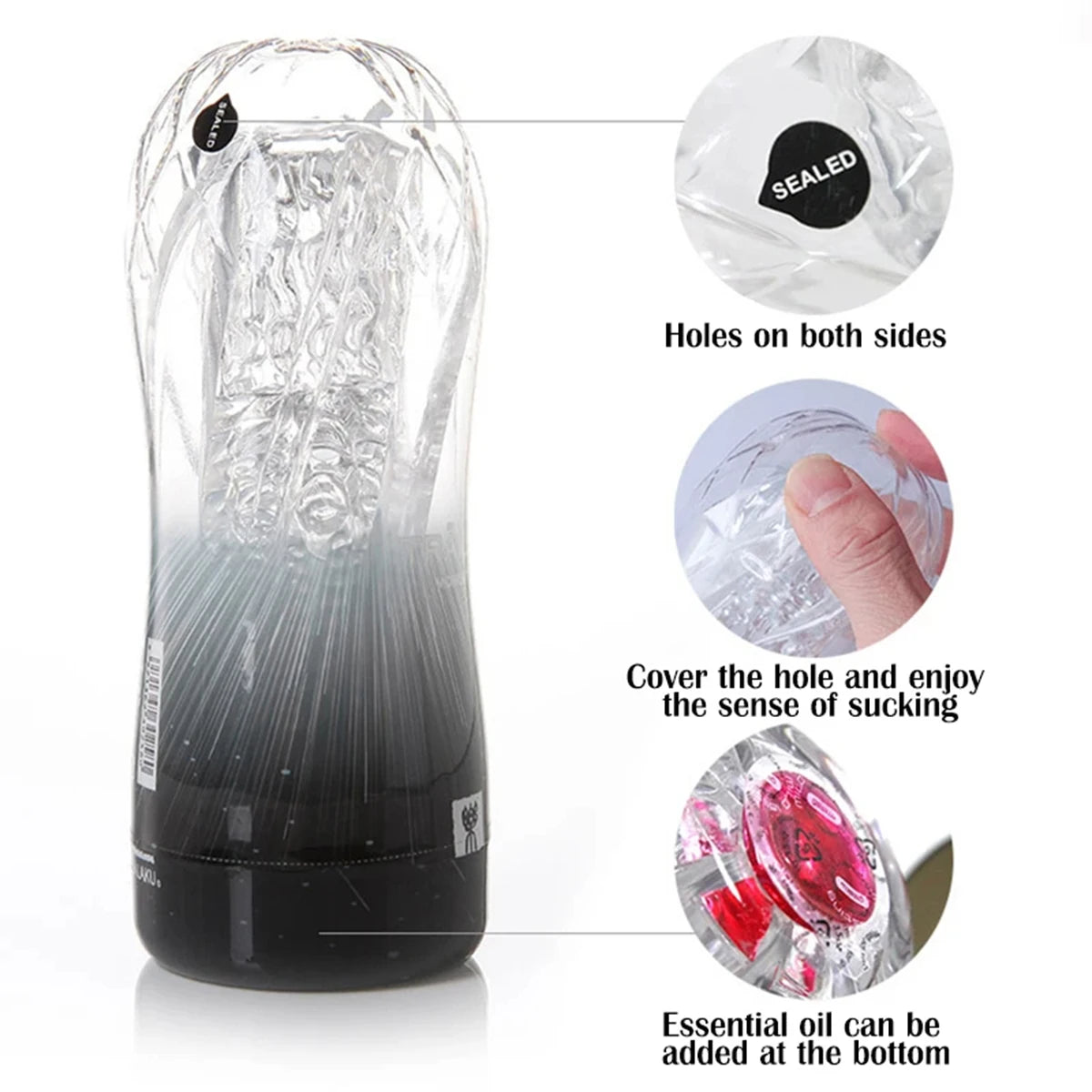 Transparent Pocket Vagina Masturbator for Men