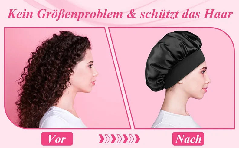 Silk Nightcap for Women with Wide Brim