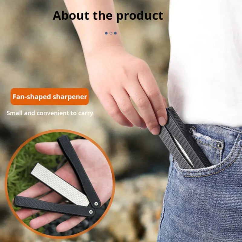 Double-Sided Diamond Knife Sharpener – Precision in Your Pocket