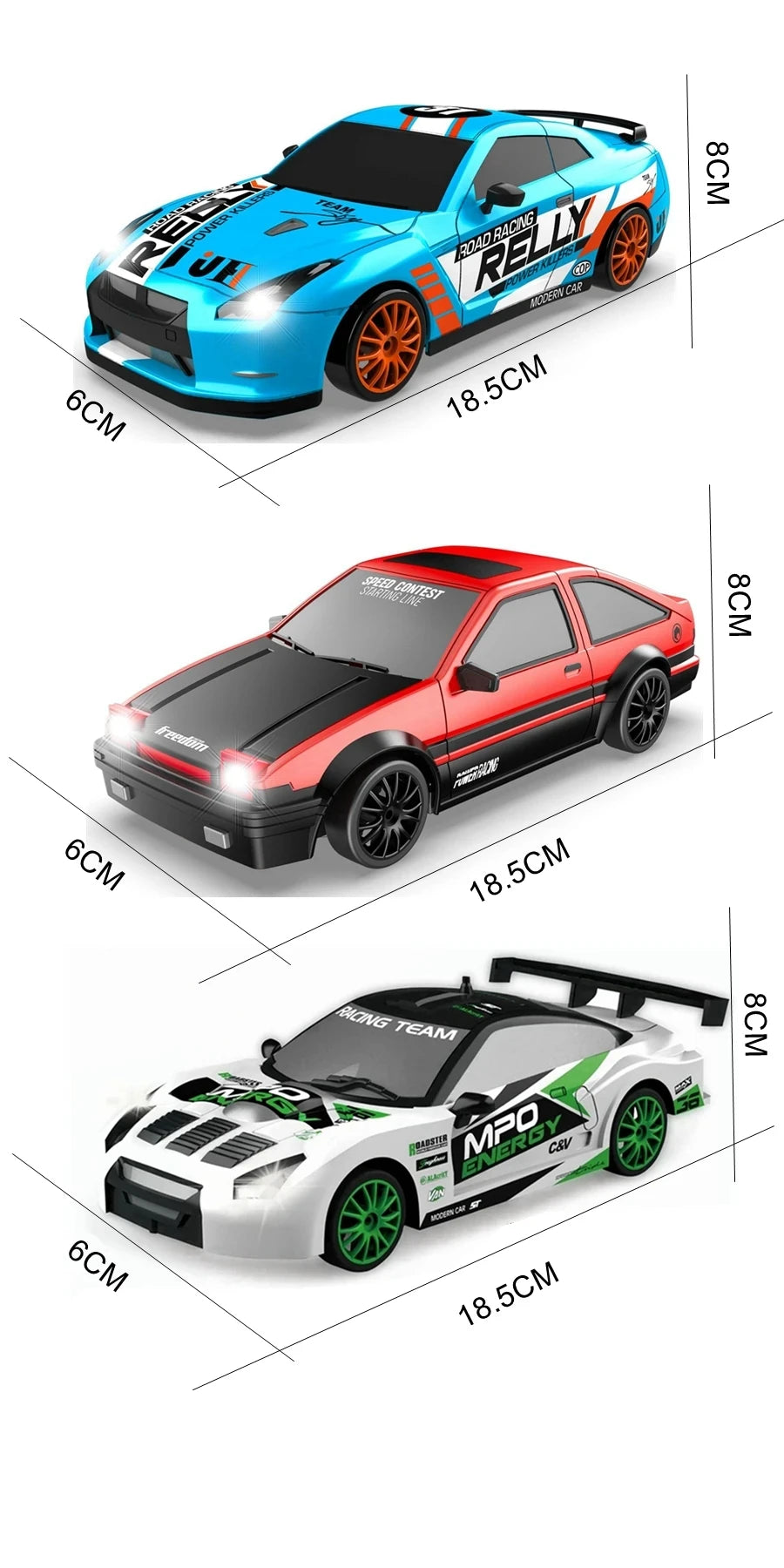 2.4G Drift RC Car – 4WD Remote Control Racing Toy
