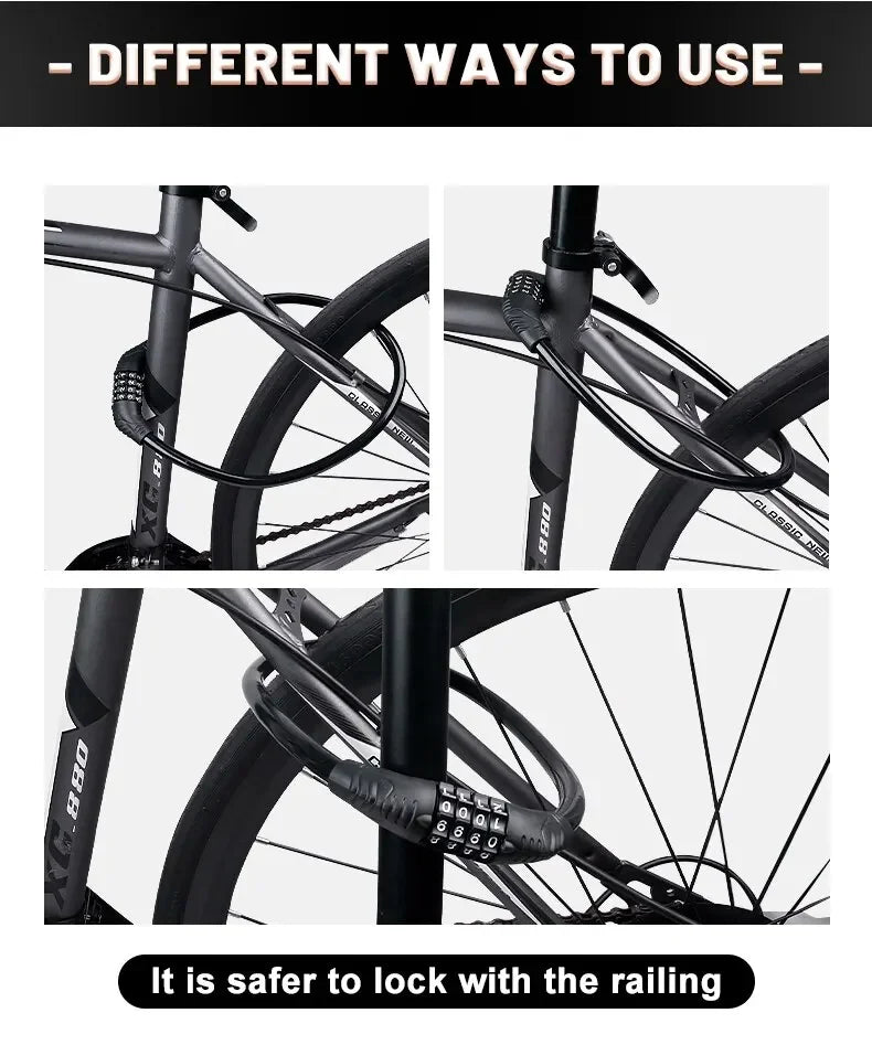 Portable 4-Digit Code Lock for Bike & Motorcycle