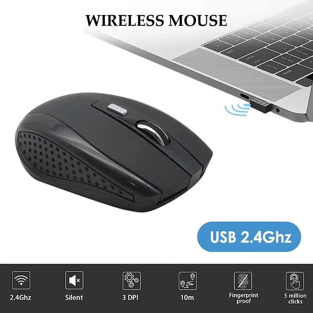 Wireless Silent Mouse – Smooth, Quiet, Portable Performance!