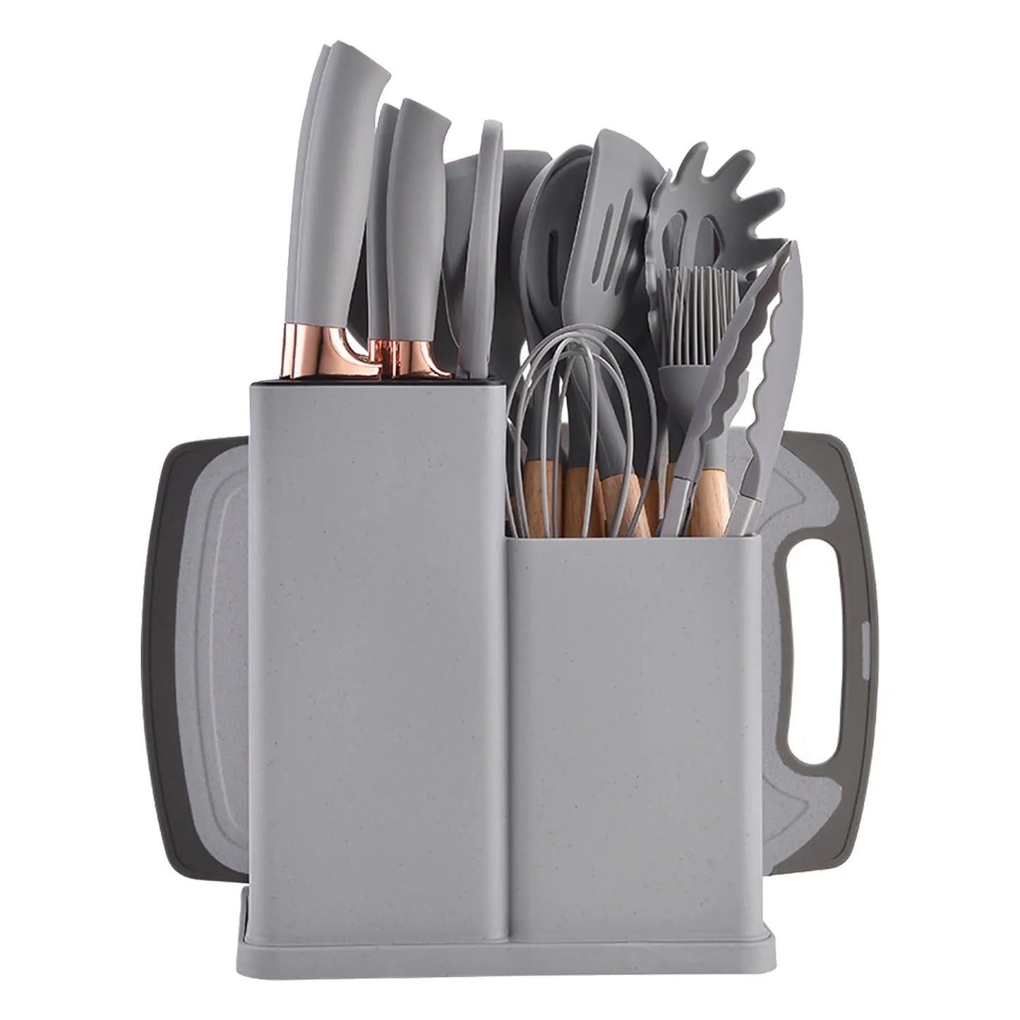 19-Piece Silicone Kitchen Utensil Set with Holder