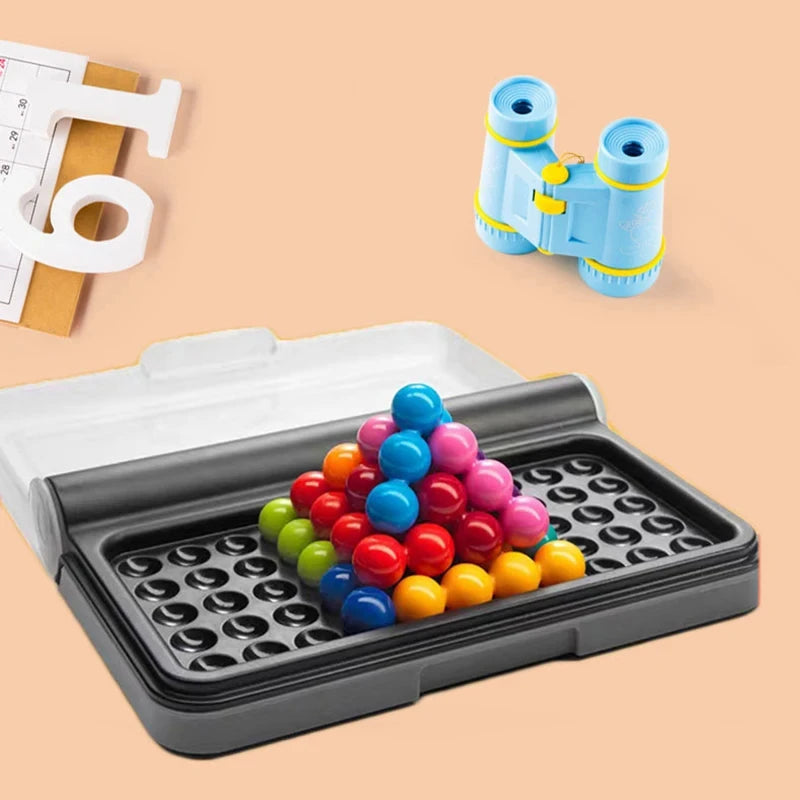 120 Challenges IQ 3D Puzzle Board Game – Classic Pyramid Brain Teaser 🧠🔺