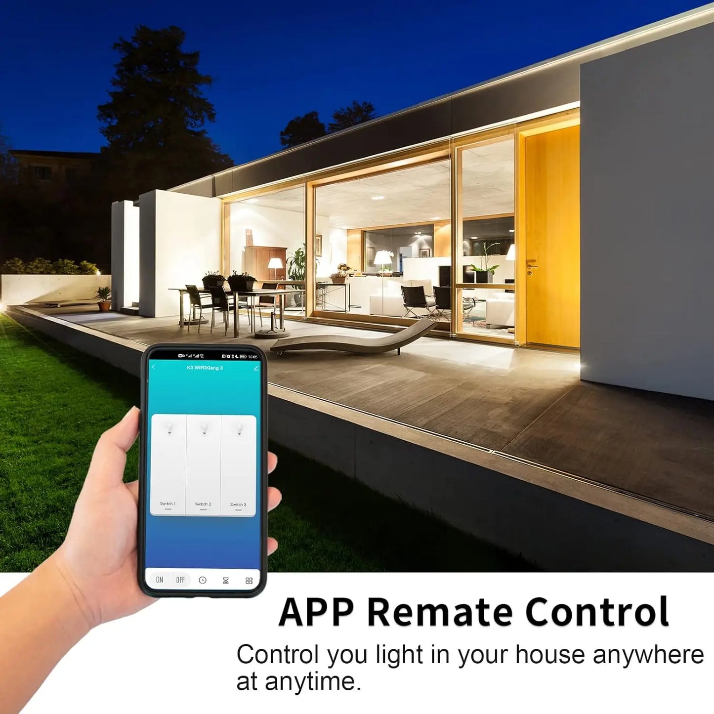 Matter WiFi Smart Touch Light Switch EU