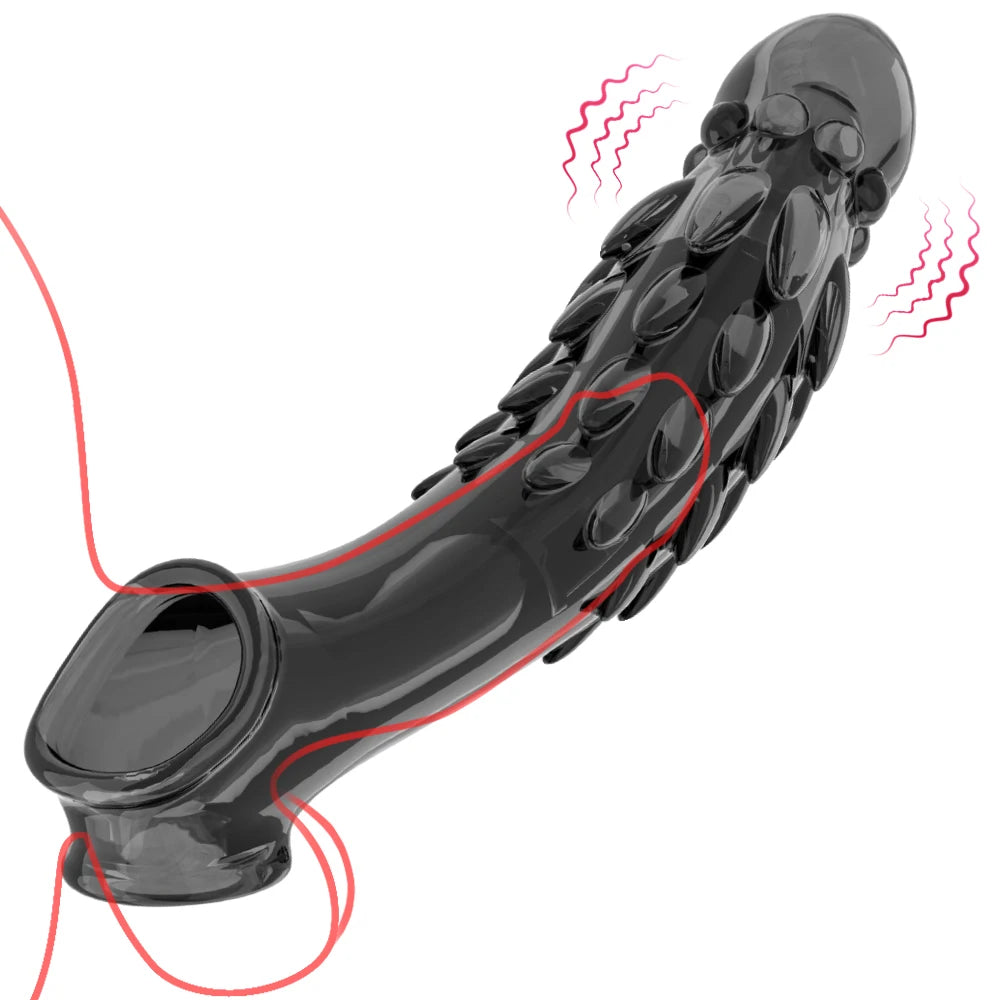 Reusable Silicone Penis Enlargement Sleeve & Cock Rings