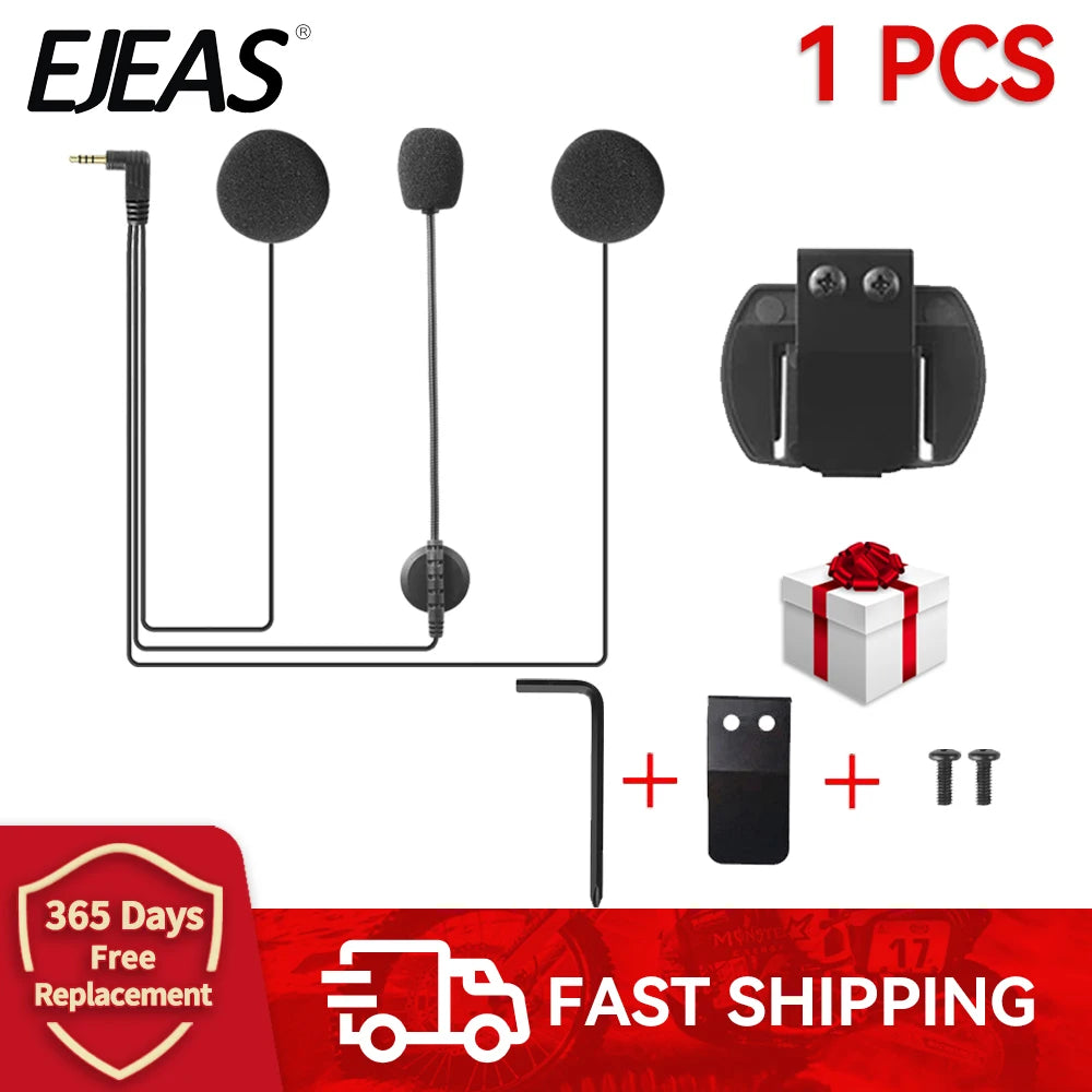 EJEAS V6 Pro/V4 Motorcycle Helmet Intercom Mic & Speaker