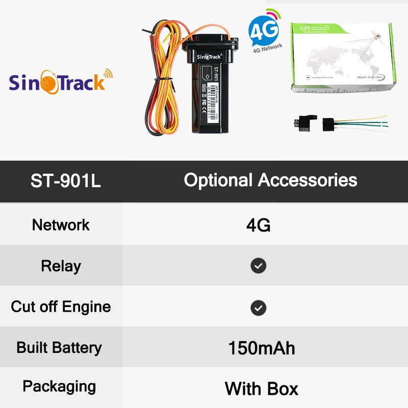 Stay secure with the ST-901L 4G+2G Mini GPS Tracker!