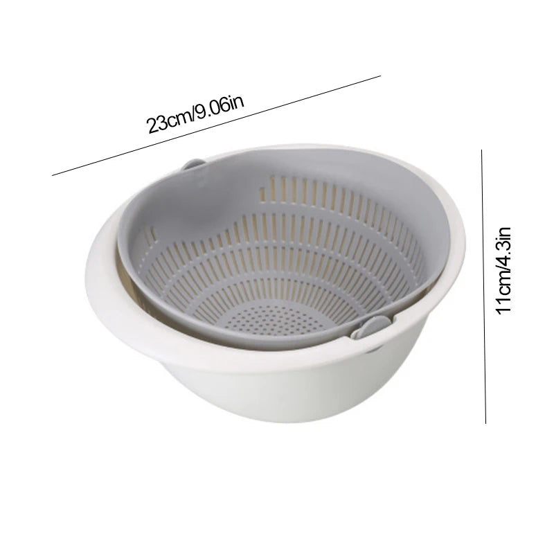 Kitchen Fruit Tray – Double Layer Removable Draining Basket