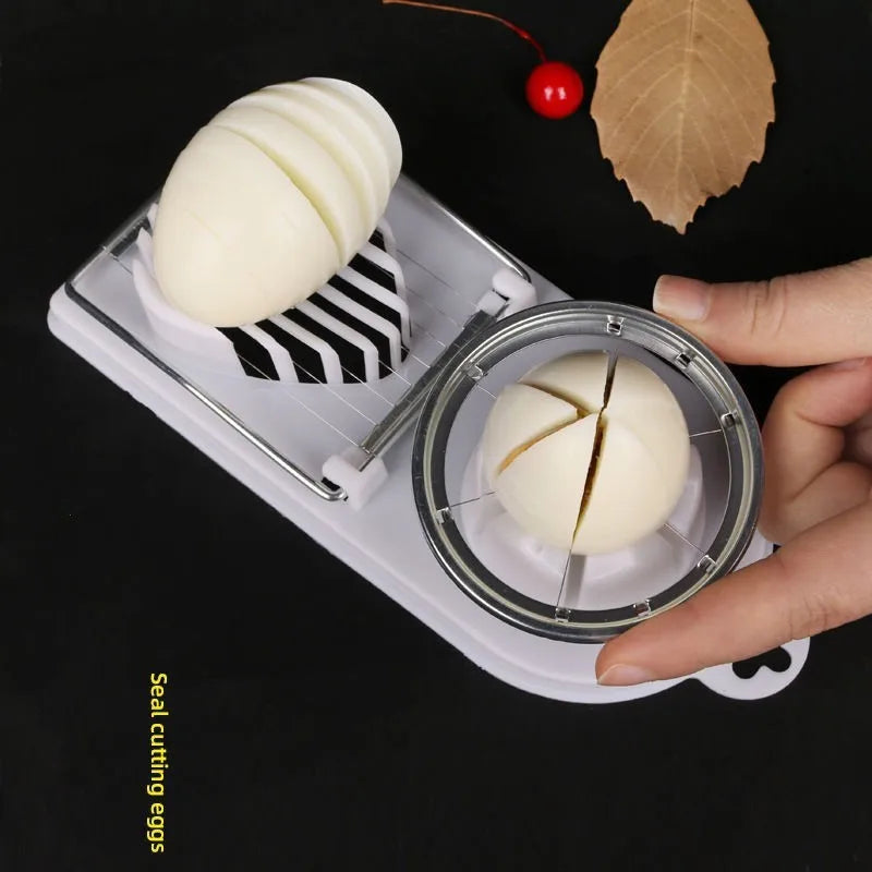Multifunctional Stainless Steel Egg Cutter – Slice Eggs Like a Pro!