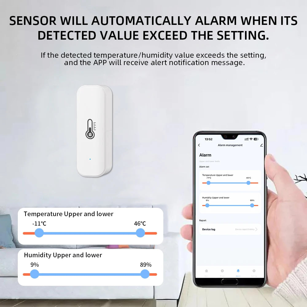 Tuya WiFi Temperature Humidity Sensor Smart