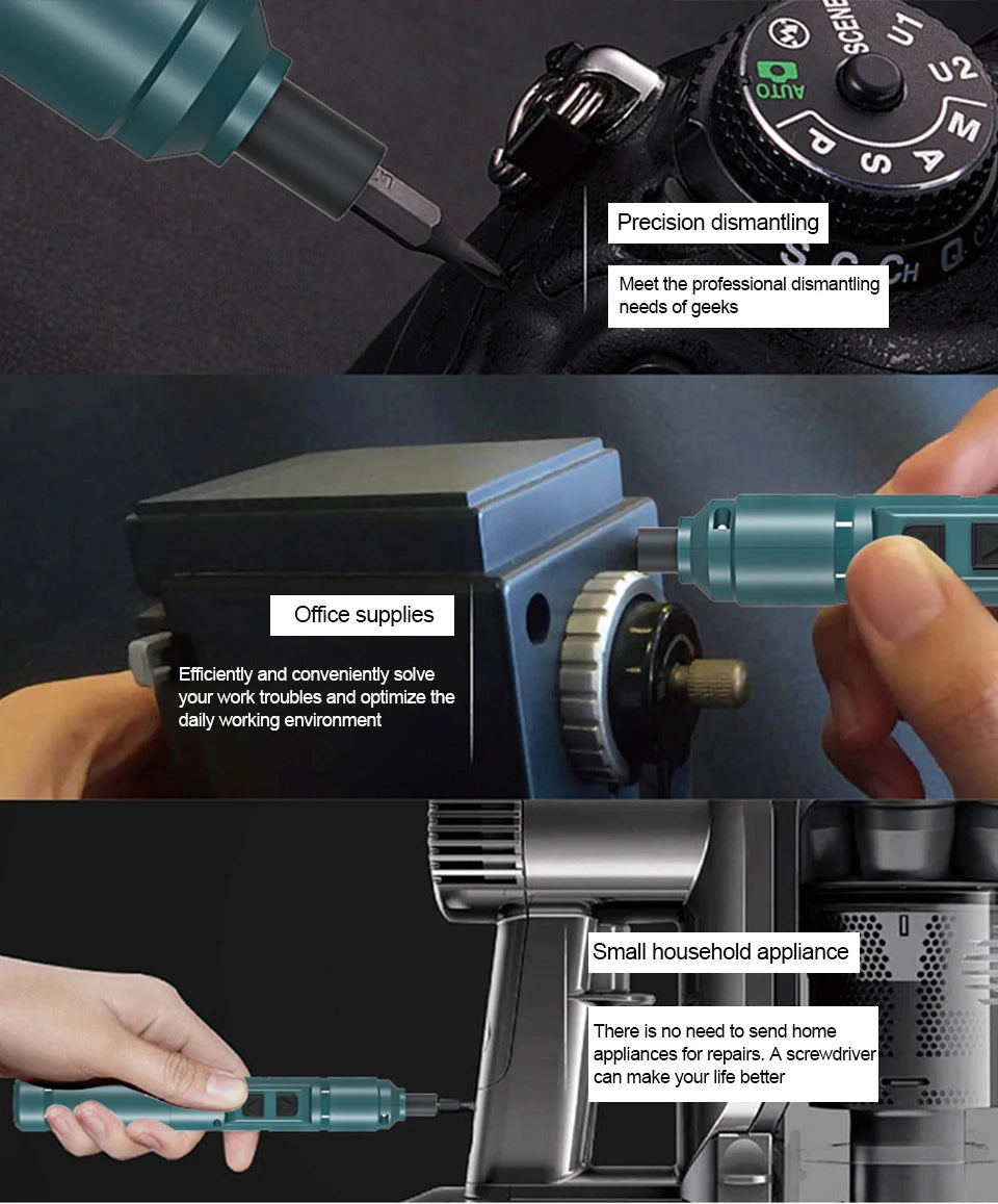 Fix smarter with this mini electric screwdriver set!