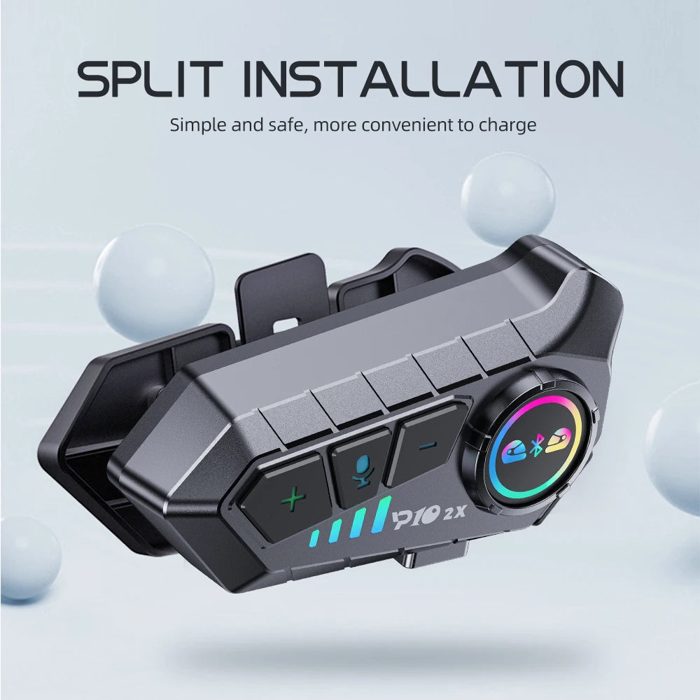 Kebidumei YP10 Bluetooth 5.3 Motorcycle Intercom