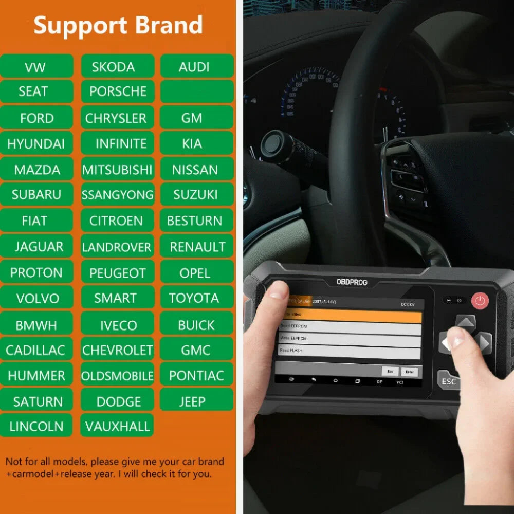 OBDPROG M500 Cluster Calibration Tool – Professional OBD2 Diagnostic & Adjustment Scanner