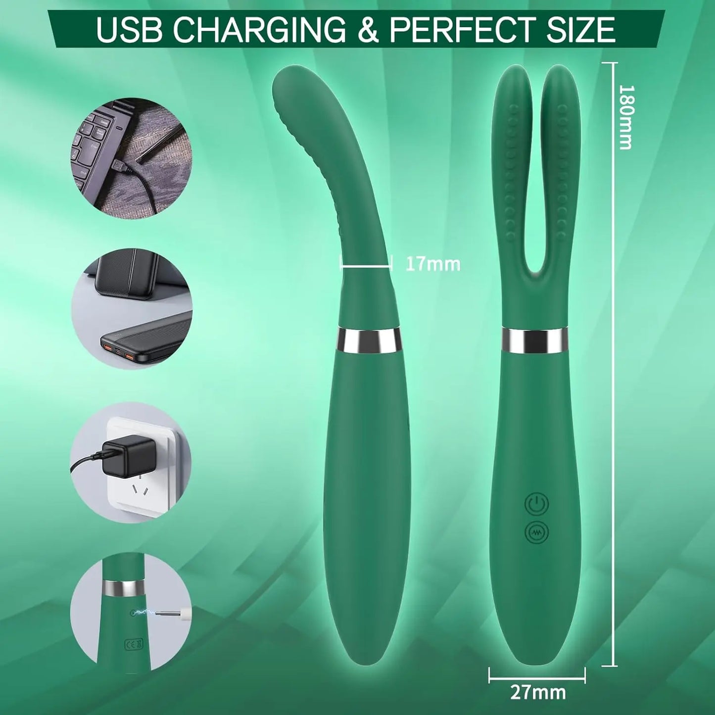 Clitoral & G-Spot Rabbit Vibrator with 9 Modes