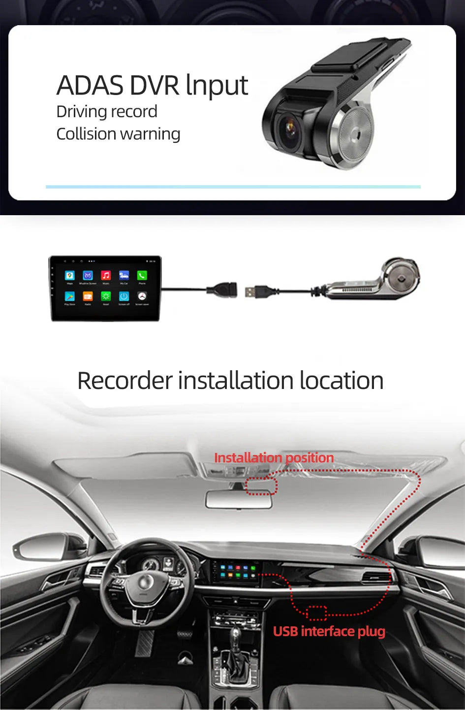AA ADAS Smart Dash Cam Recorder